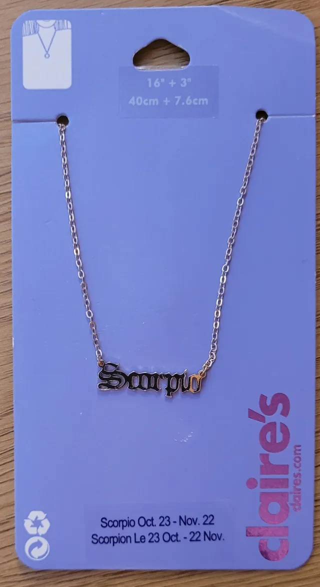 Stjernetegnsmykke Skorpion Scorpio gullfarget Claire's