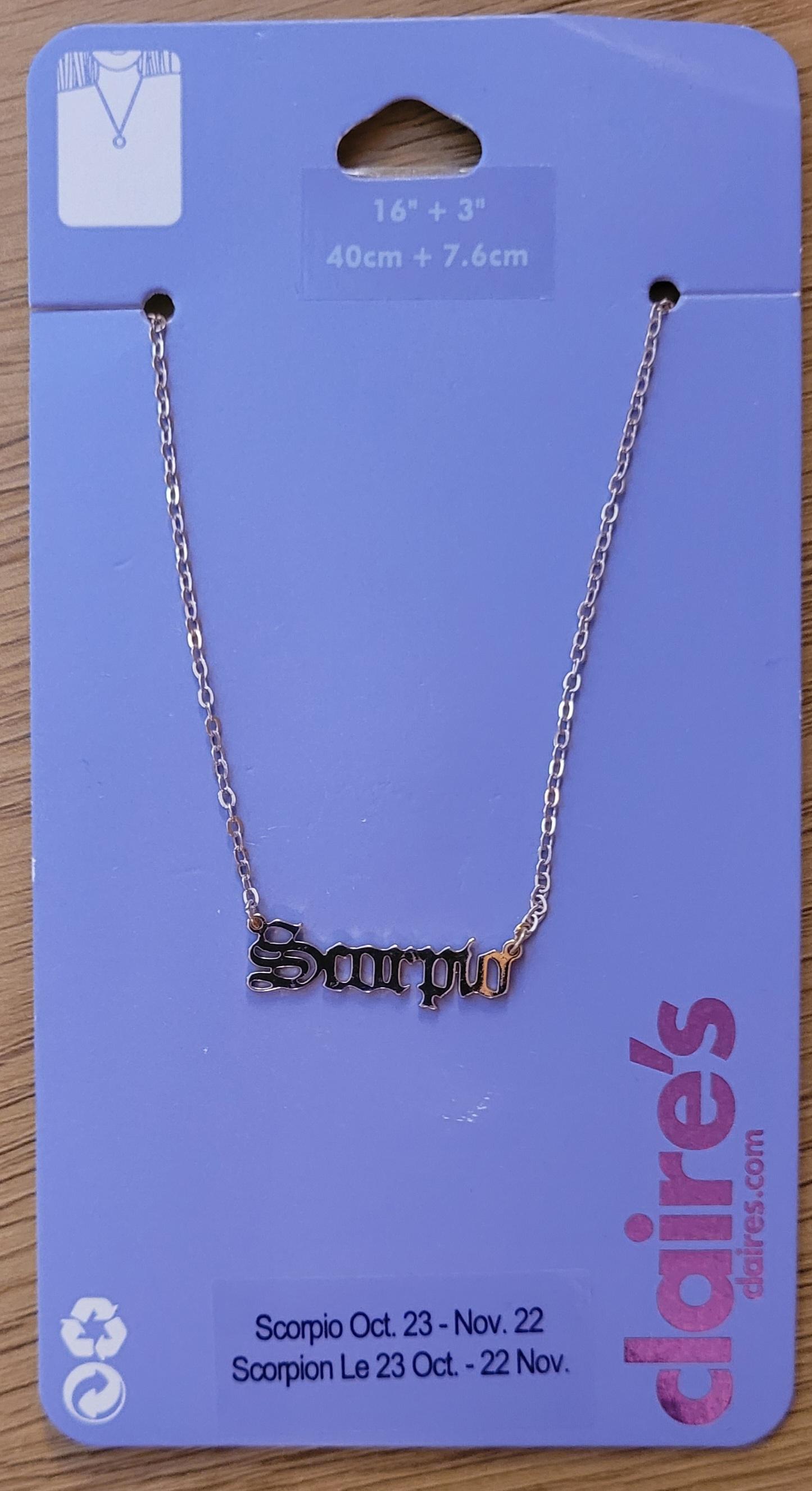 Stjernetegnsmykke Skorpion Scorpio gullfarget Claire's
