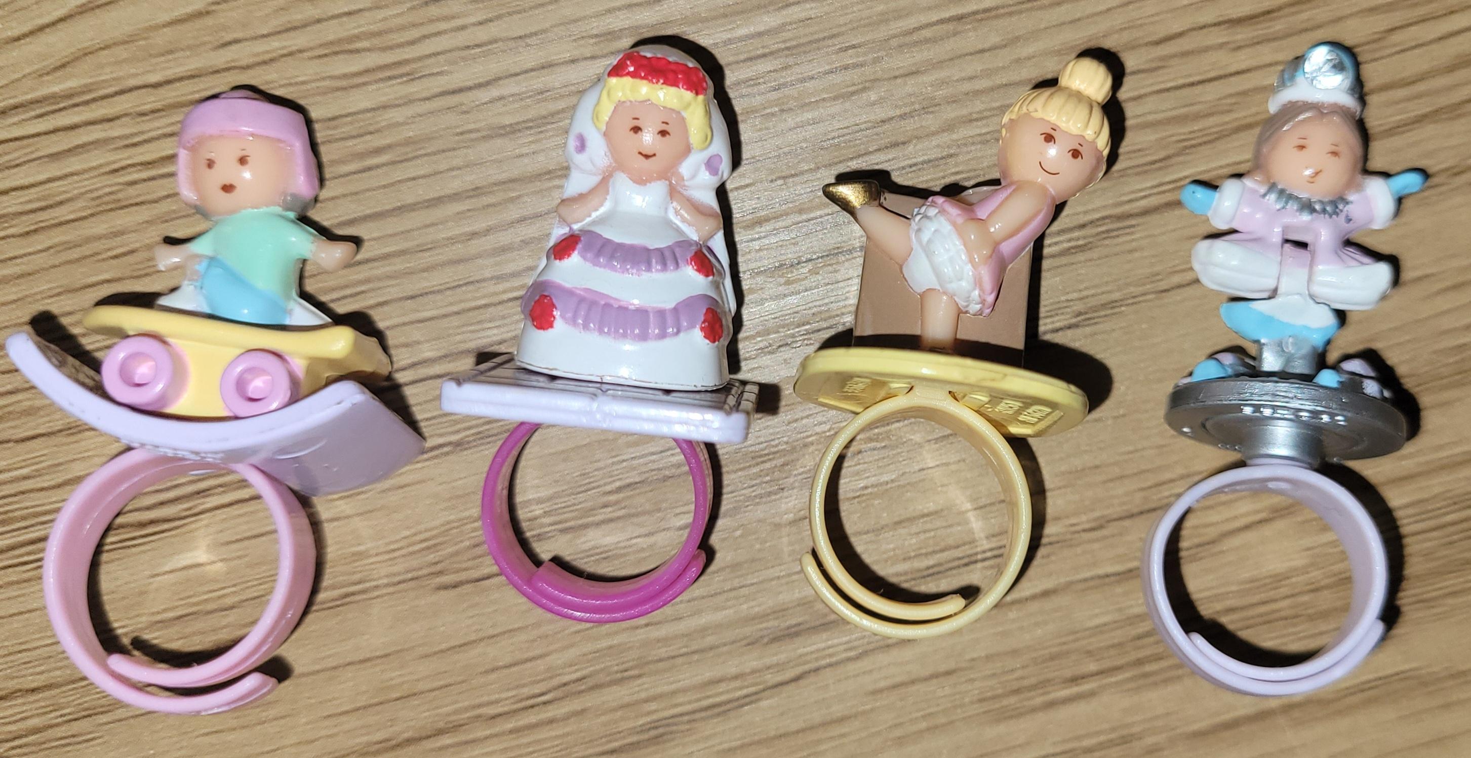 Polly Pocket ringer , vintage tidlig 90talls (Velg din variant)