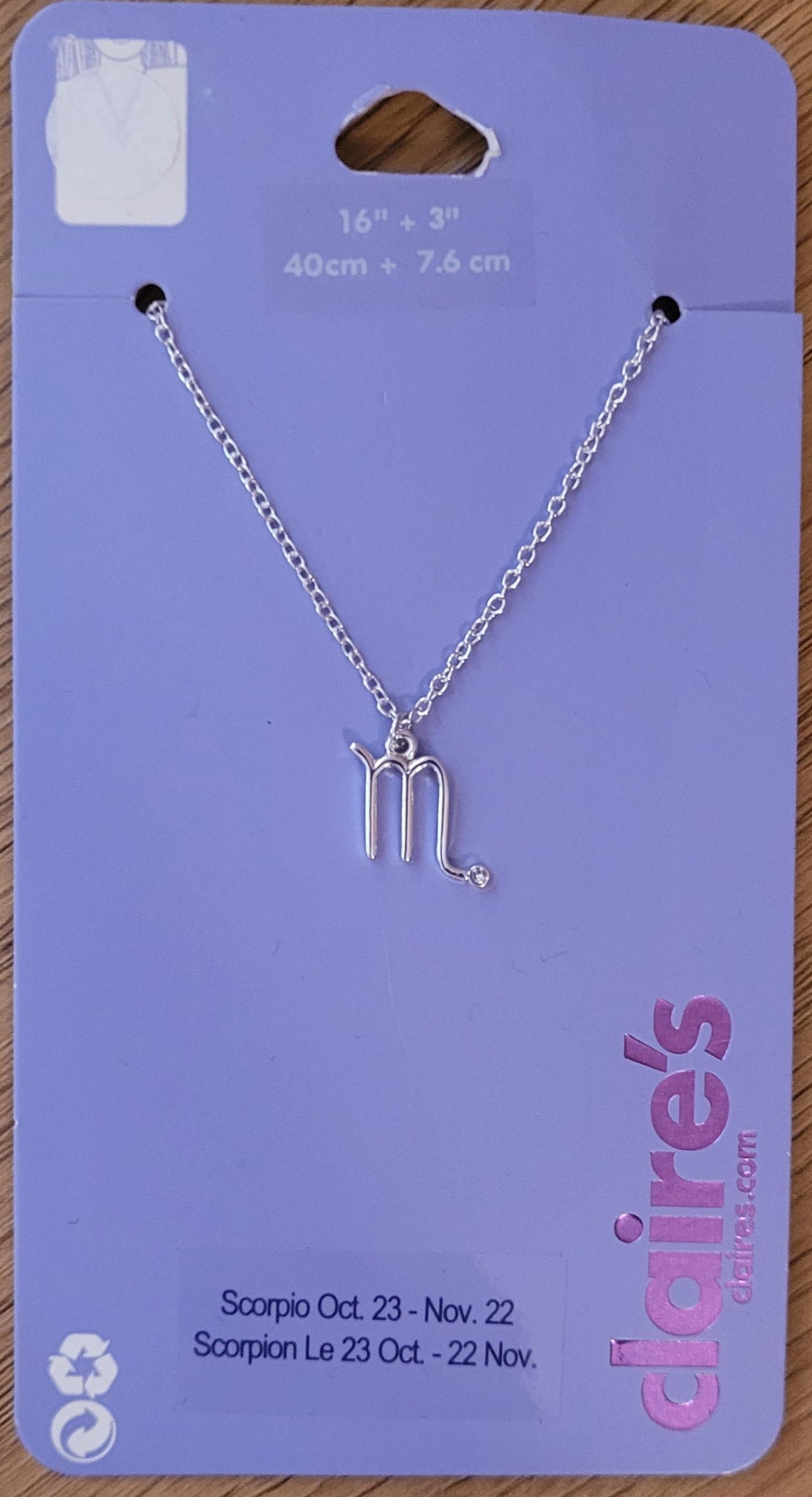 Stjernetegnsmykke Skorpionen Scorpio sølvfarget Claire's