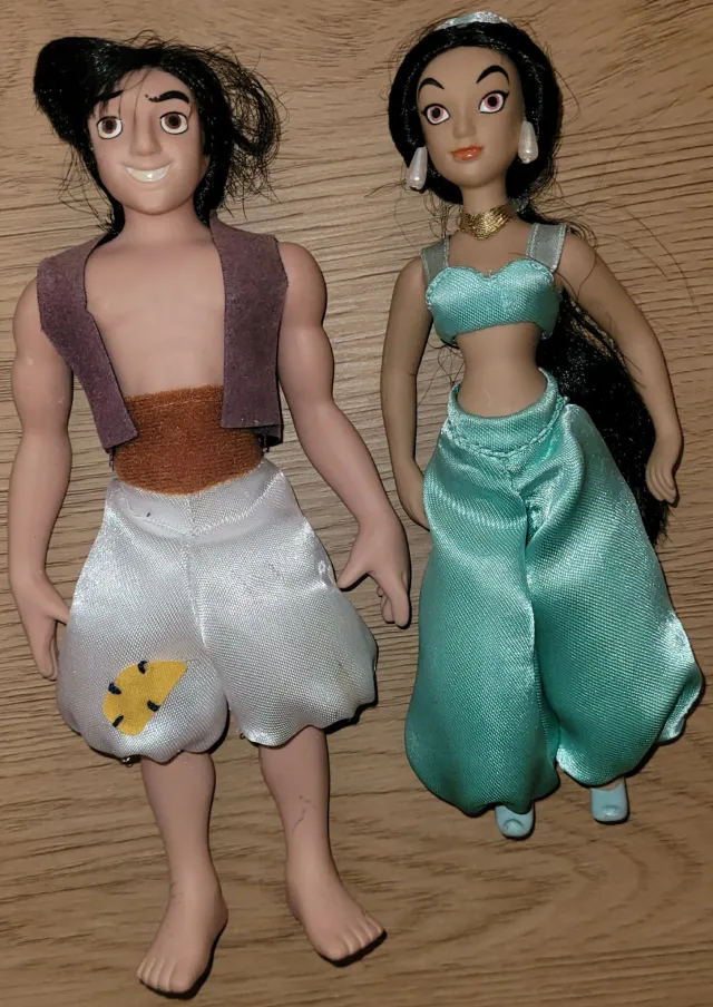 Disney porselensdukker Aladdin og Jasmine De Agostini 2004