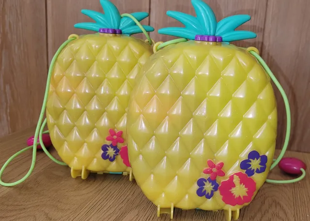 Søskenpakke - Polly Pocket 2 stk ananas lekekompakter mellomstore