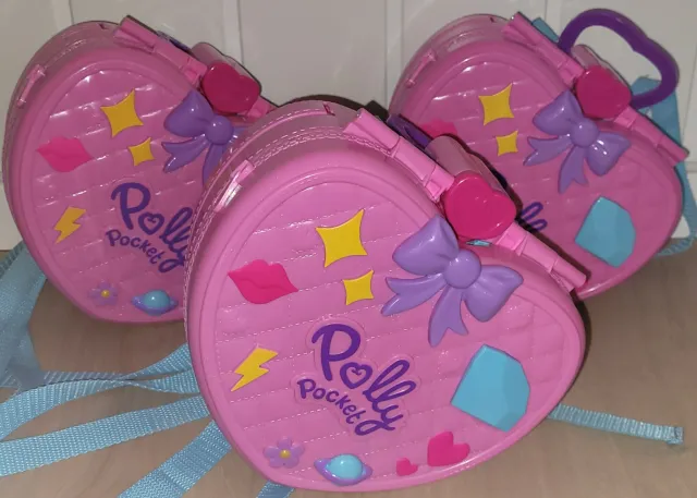 Søskenpakke - Store Polly Pocket ryggsekker fornøyelsepark 3stk