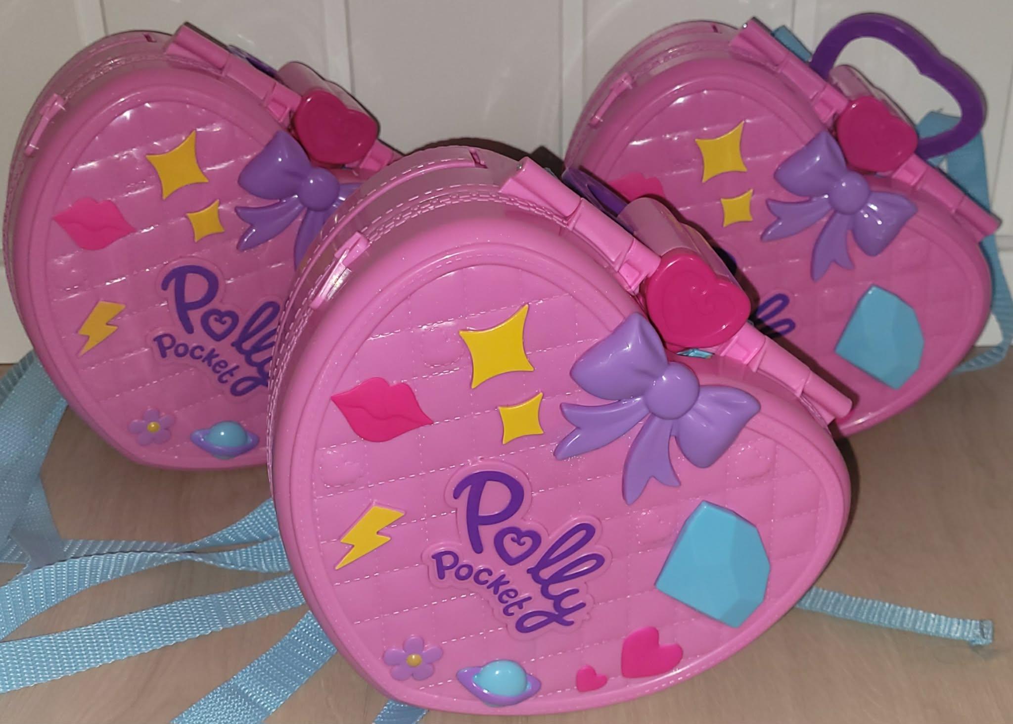 Søskenpakke - Store Polly Pocket ryggsekker fornøyelsepark 3stk
