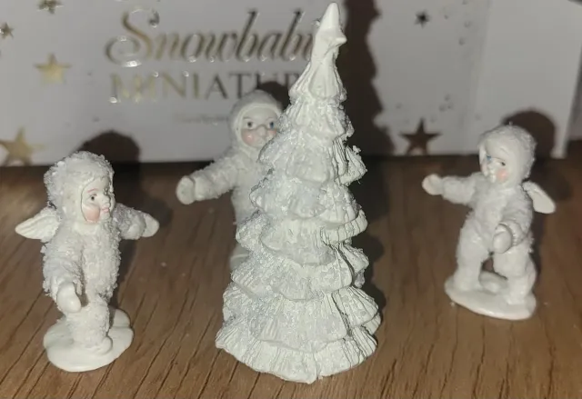 Snowbabies Miniatures "Frosty Frolic" 4-delt sett