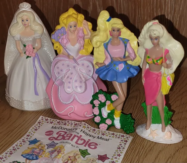 Komplett  samling McDonalds Happy Meal Barbie 1991