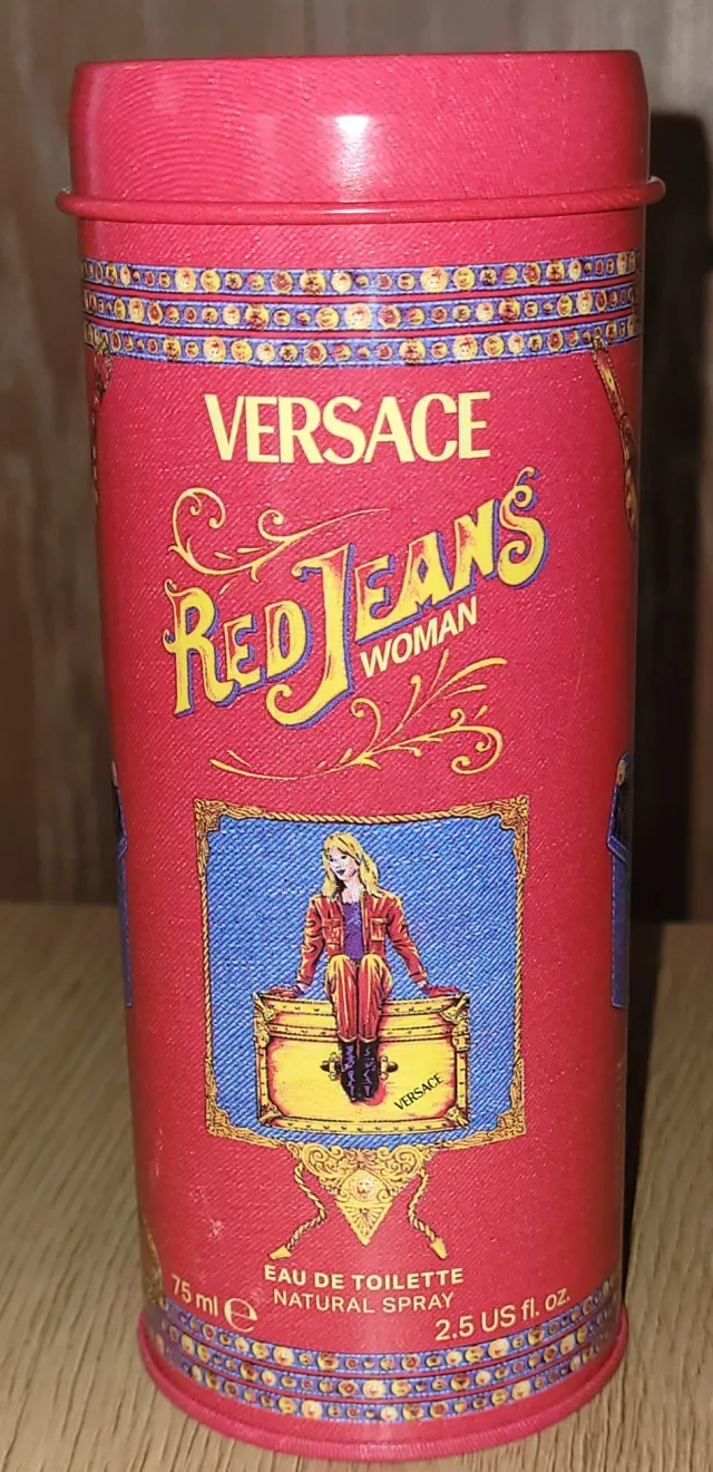 Tinnboks til Versace Red Jeans-parfyme