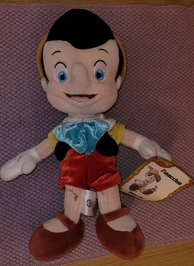 Disney Pinocchio myk dukke/bamse - ubrukt med tagg