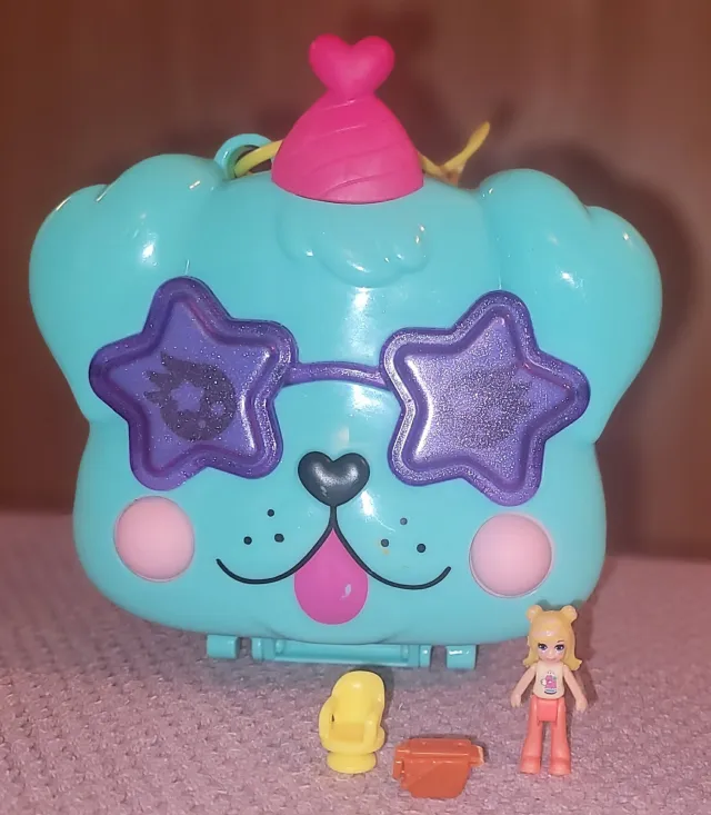 Polly Pocket bursdagshund med 3 tilbehør