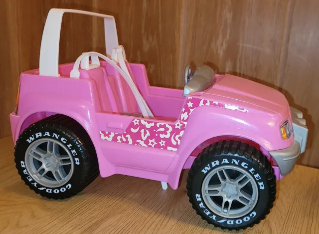Barbie Jeep Wrangler Beach Cruiser - bil til Barbiedukker