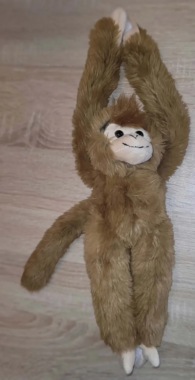 Teddykompaniet kosedyr, apekatt med borrelås på hendene