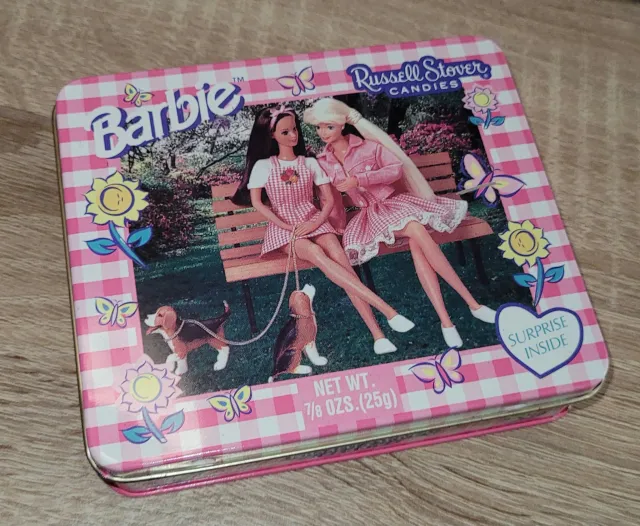 Vintage Barbie tinnboks -Barbie og Teresa i parken