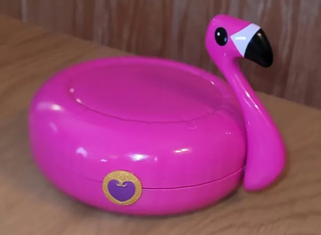 Polly Pocket liten lekekompakt flamingo med 2 figurer