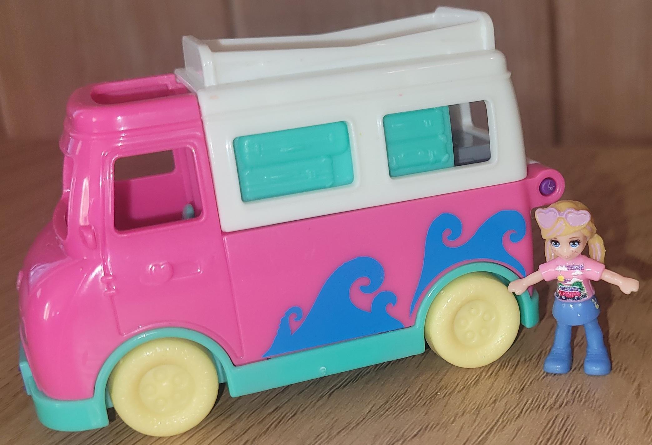 Polly Pocket Camper van med 1 figur, mini kompakt
