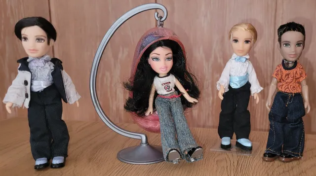 Lil Bratz 4 dukker og stol