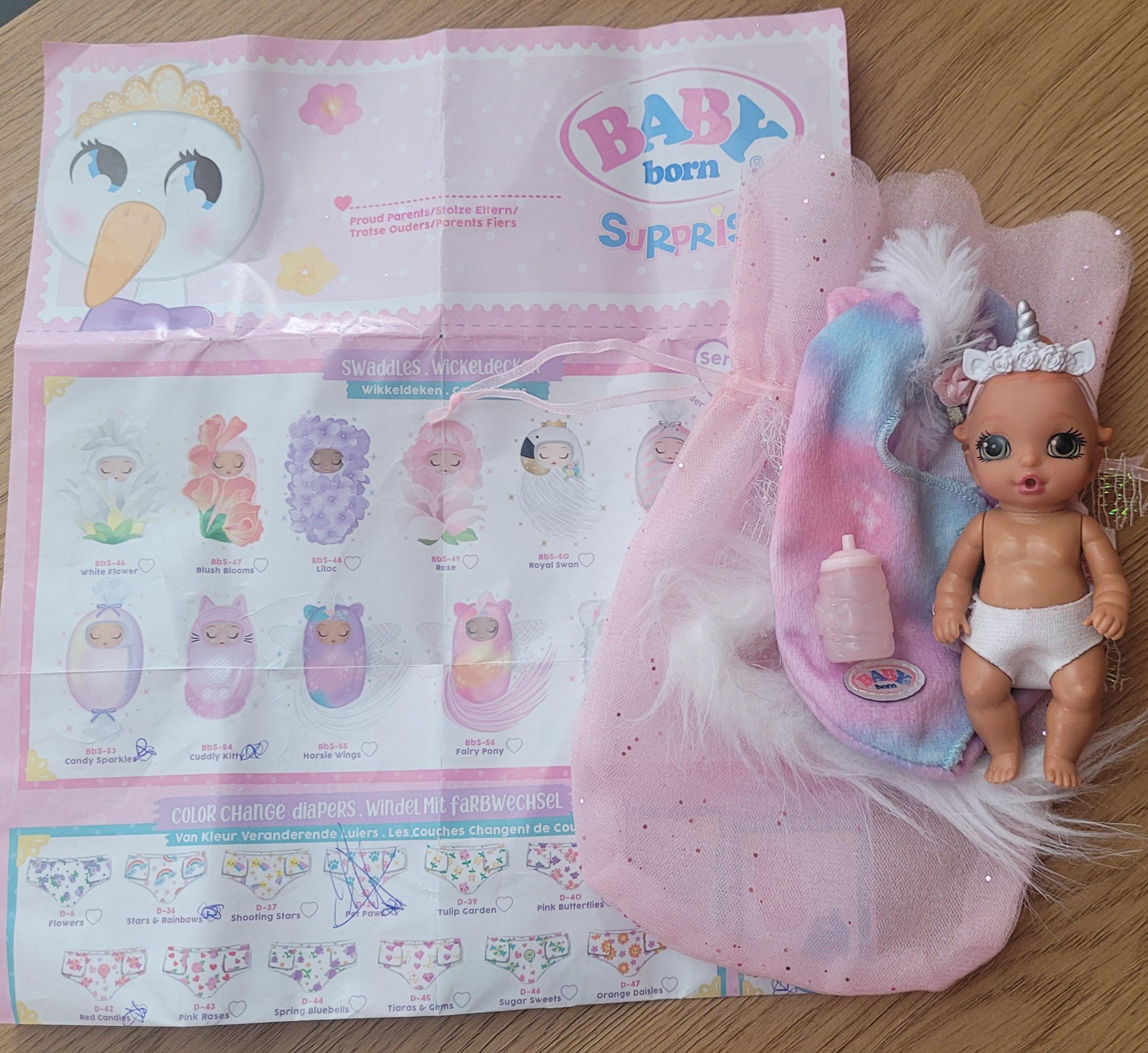 Baby Born Suprise-dukke "Horsie Wings" 12cm