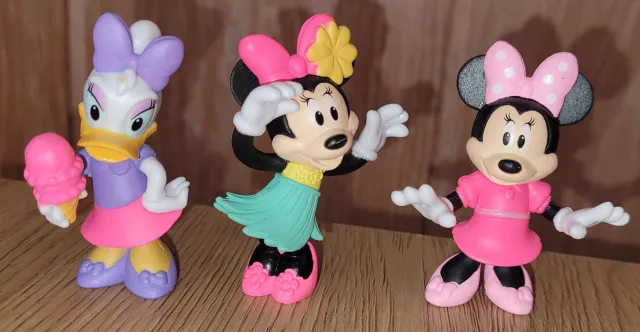 Disneyfigurer 3 stk - Minnie Mus og Dolly Duck