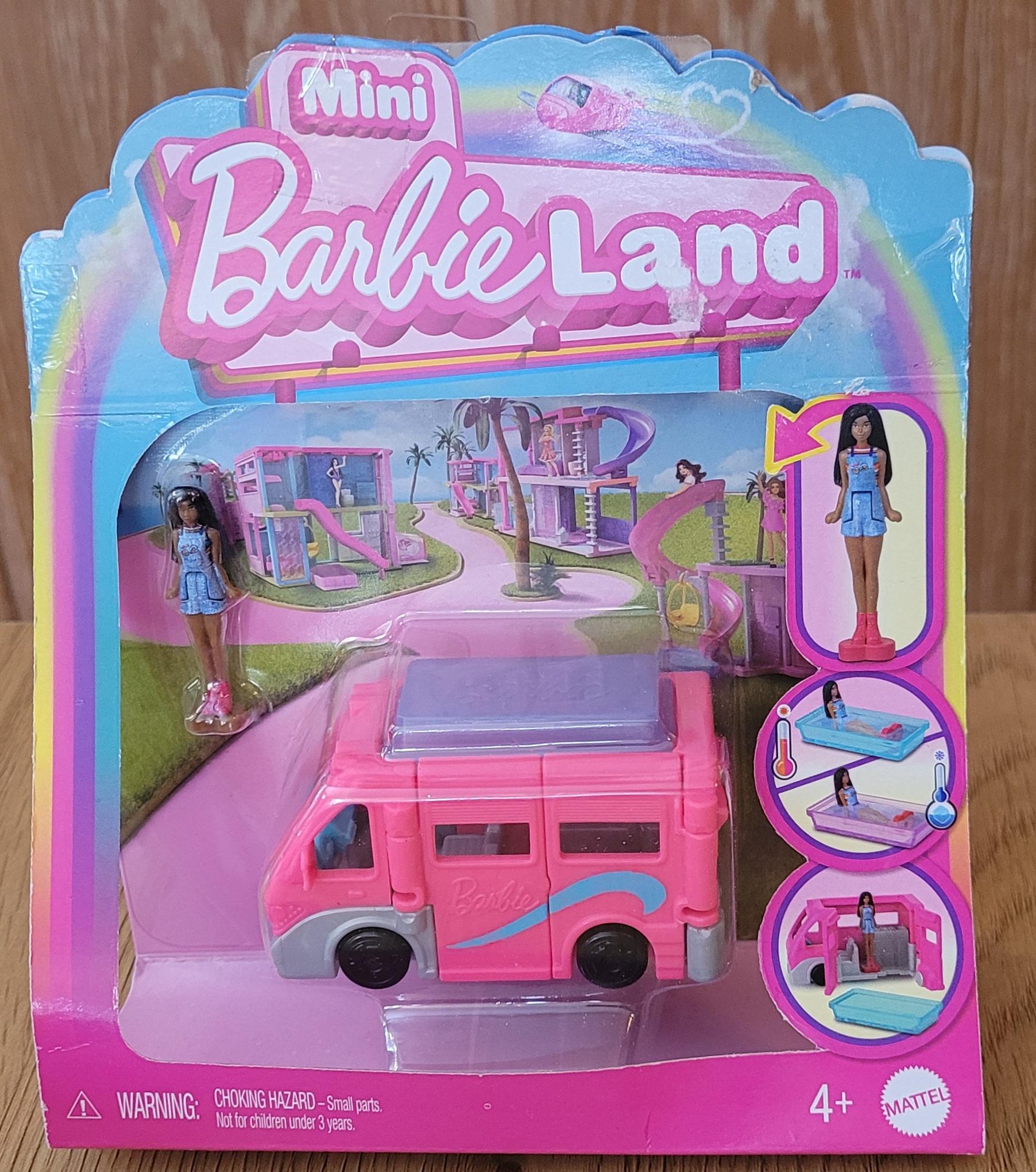 Mini Barbieland sett med dukke og bil