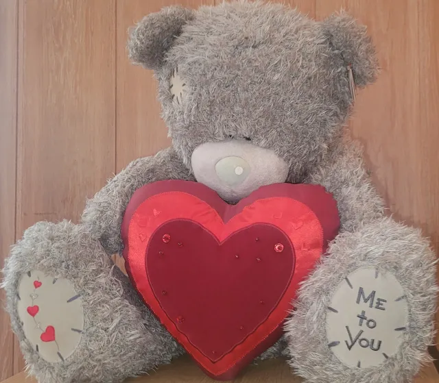Tatty Teddy XL bamse med tøyhjerte
